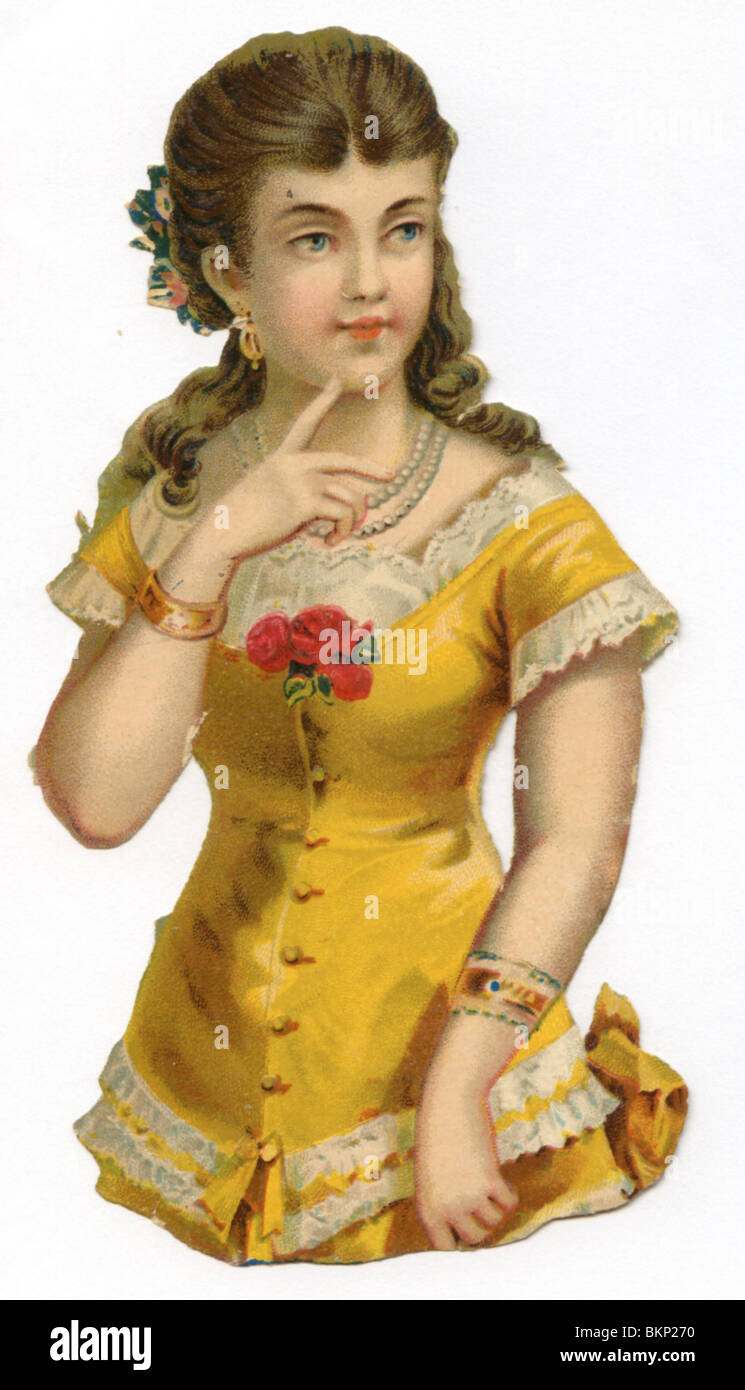 Portrait of a Lady in Decorative Costume Stock Photo - Alamy