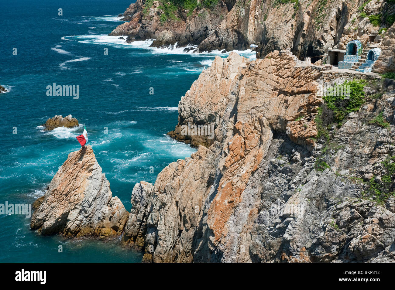 Before The Cliff Diving Show, La Quebrada, Acapulco, Mexico Stock Photo