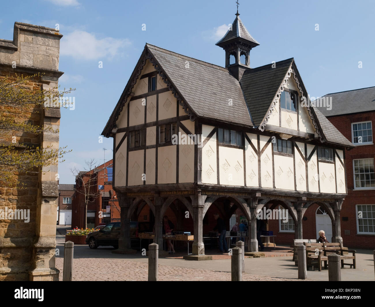 The Old Grammar School in Market Harborough, Leicestershire England UK Stock Photo