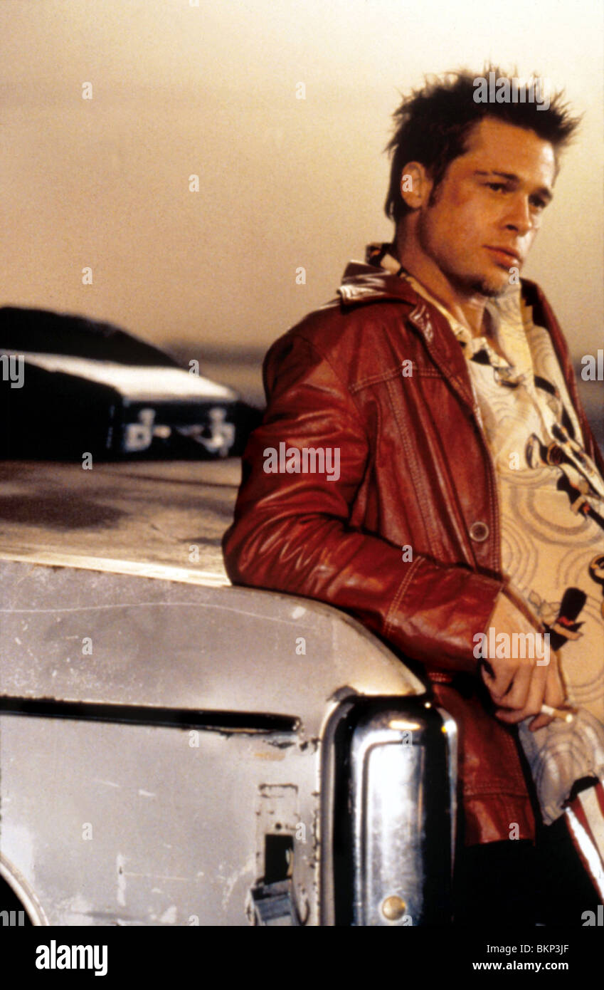 Fight Club Brad Pitt (Tyler Durden) Leather Red Jacket - Film Star Outfits
