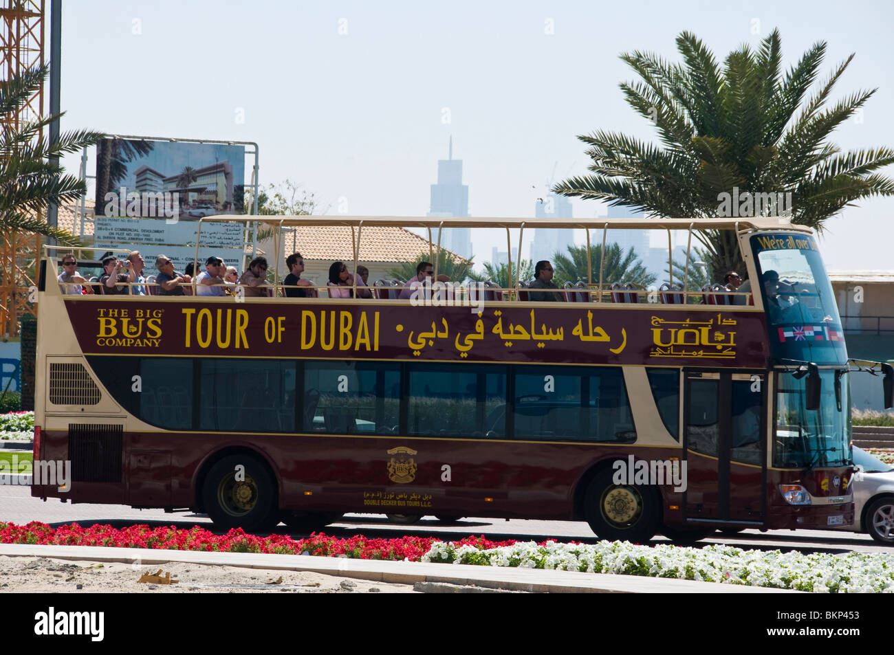 Bus tour Dubai Stock Photo