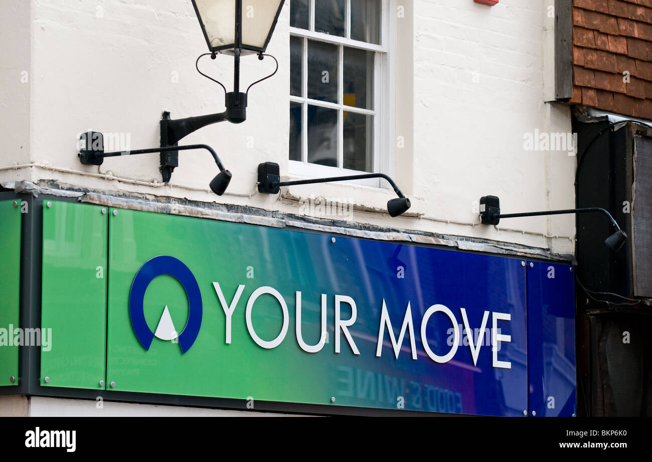 Your Move estate agent sign. Photo by Gordon Scammell Stock Photo Alamy