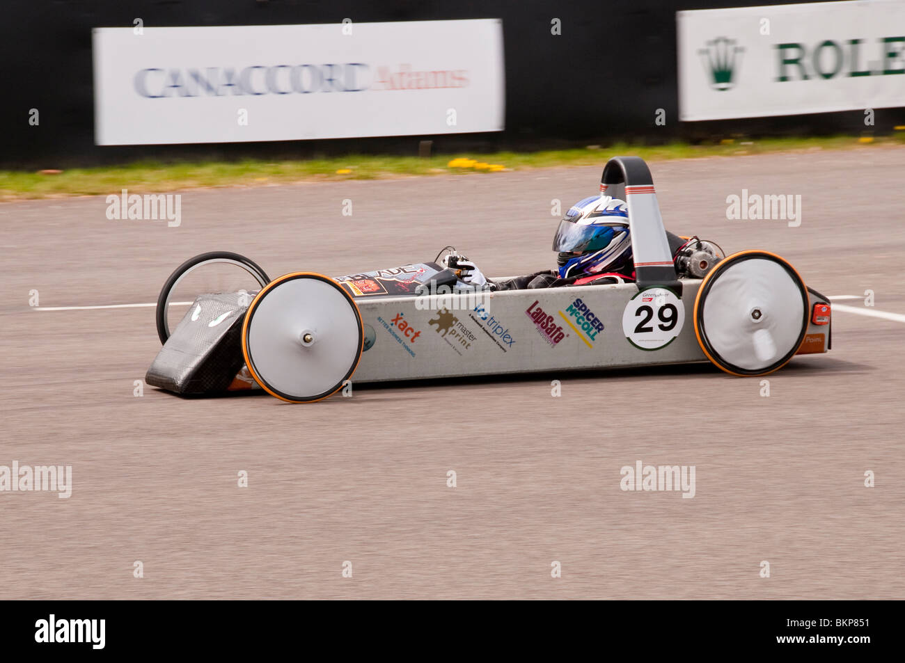 Electric Car Racing in the Greenpower Championship at Goodwood Sussex