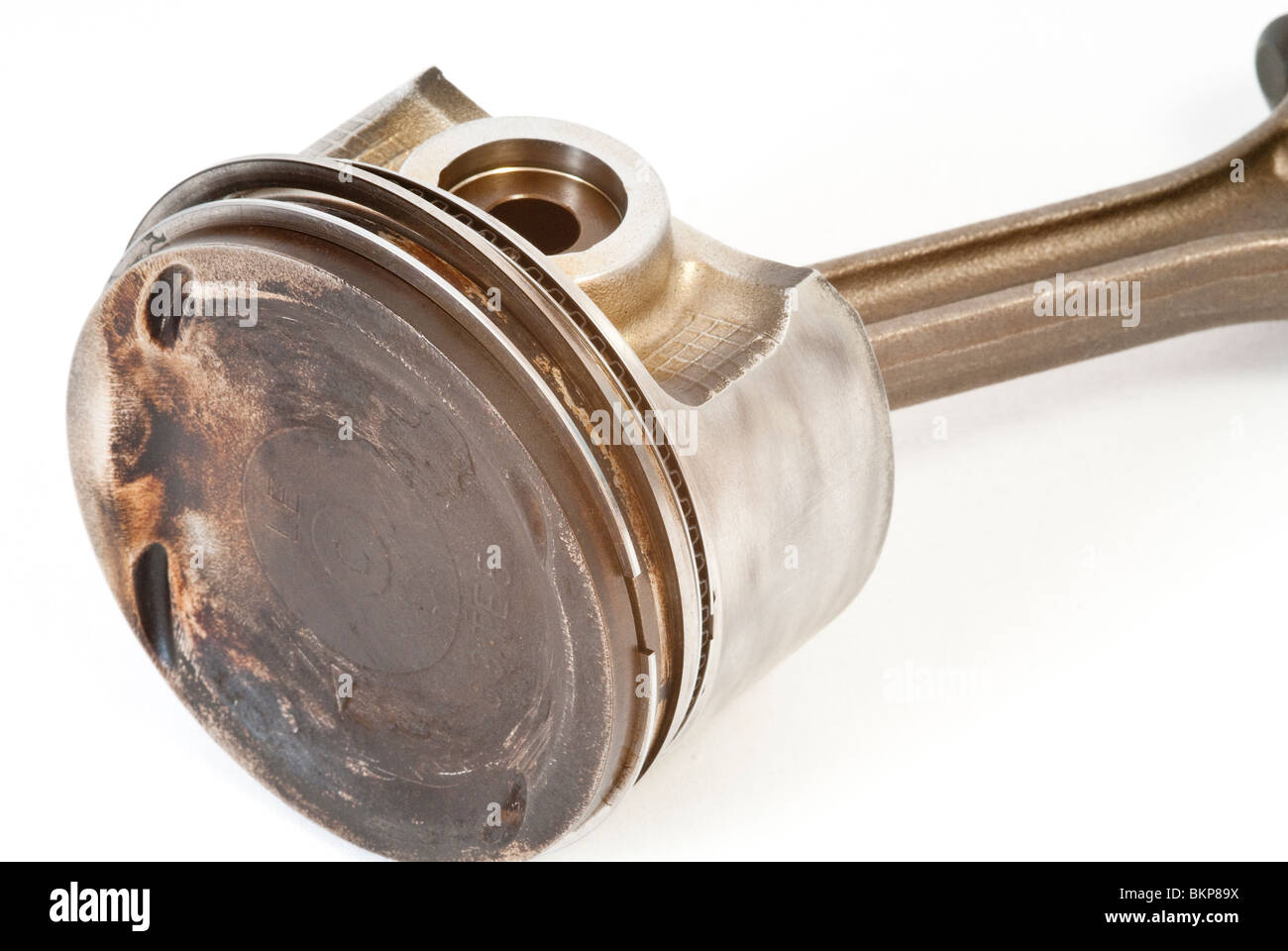 Worn Piston From a Mitsubishi Evo Stock Photo