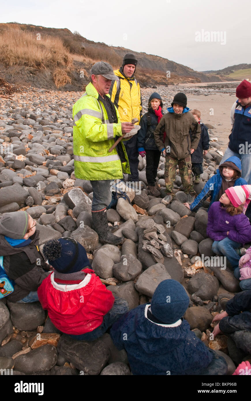 Fossil Hunting on Lyme Regis Beach on the Jurassic Coast Dorset UK Stock Photo Alamy