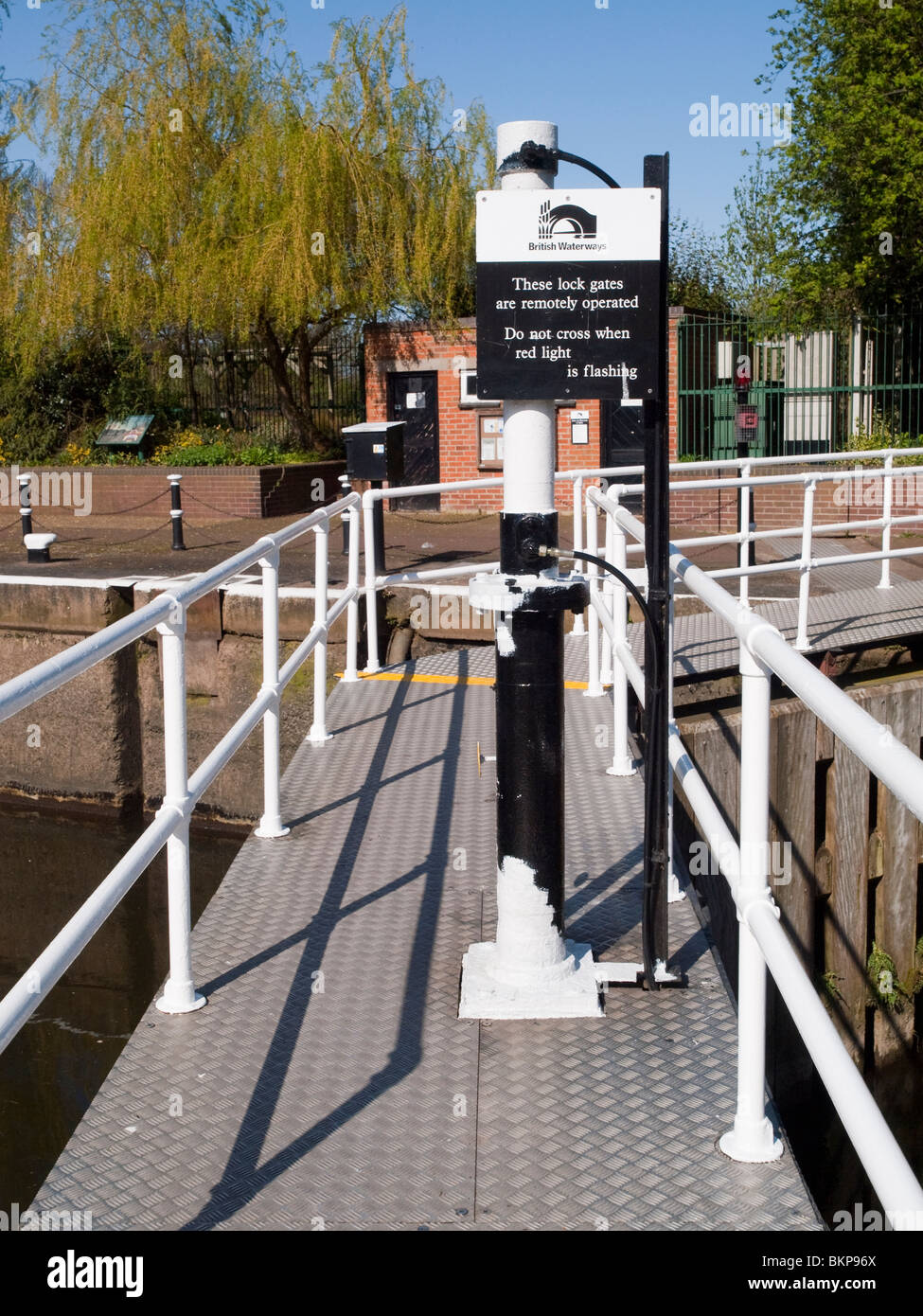 A lock over the River Trent in Newark Nottinghamshire England UK Stock Photo