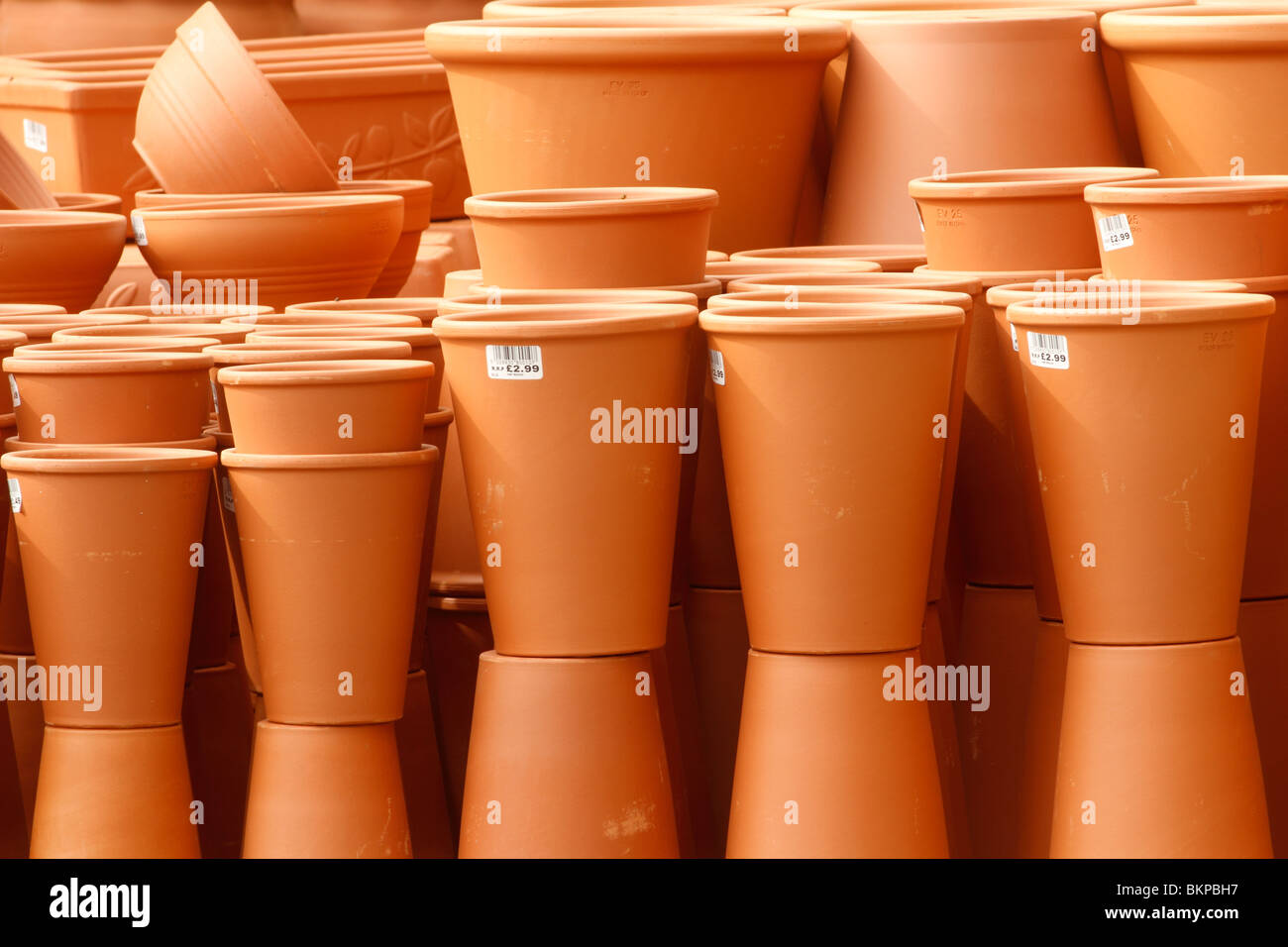 conventional garden terracotta pots stacked Stock Photo Alamy