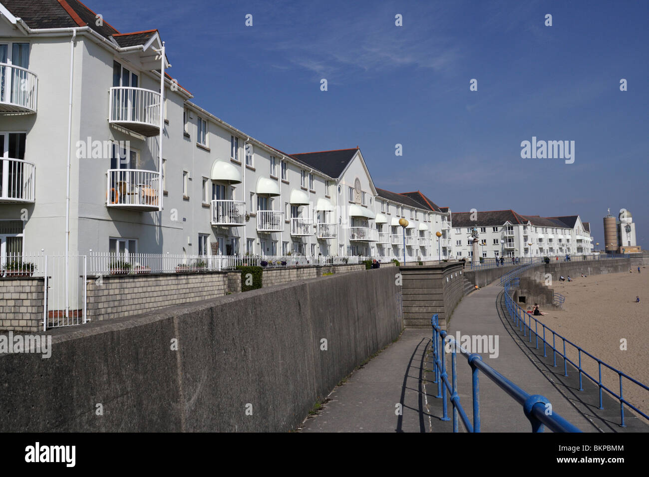 Swansea seafront residential developments, the maritime quarter Wales UK, Welsh coastal living, coast coastline Stock Photo