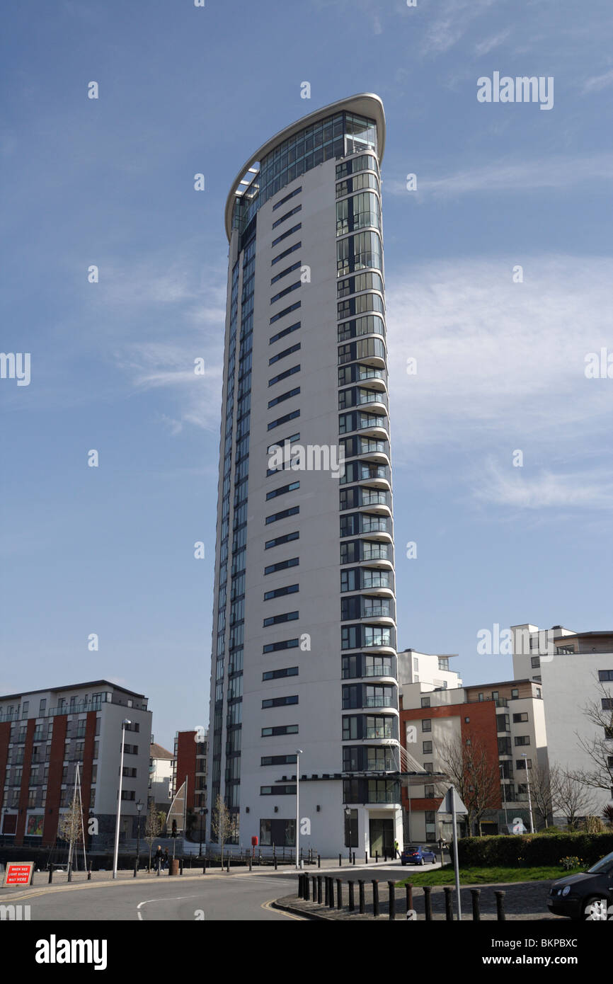 The Tower at Meridian Quay Swansea Marina Waterfront SA1, Wales UK