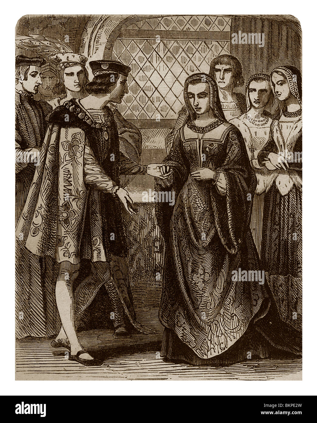 Charles VIII of France (1470-1498) and his wife Anne of Brittany (1477-1514). Stock Photo