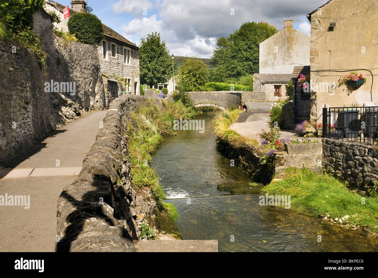 Castleton village, Derbyshire, England Stock Photo