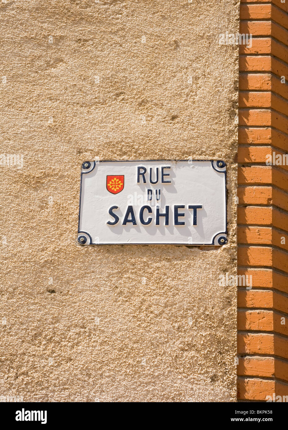 Typical French Street Name Signs on Buildings in Toulouse Haute-Garonne