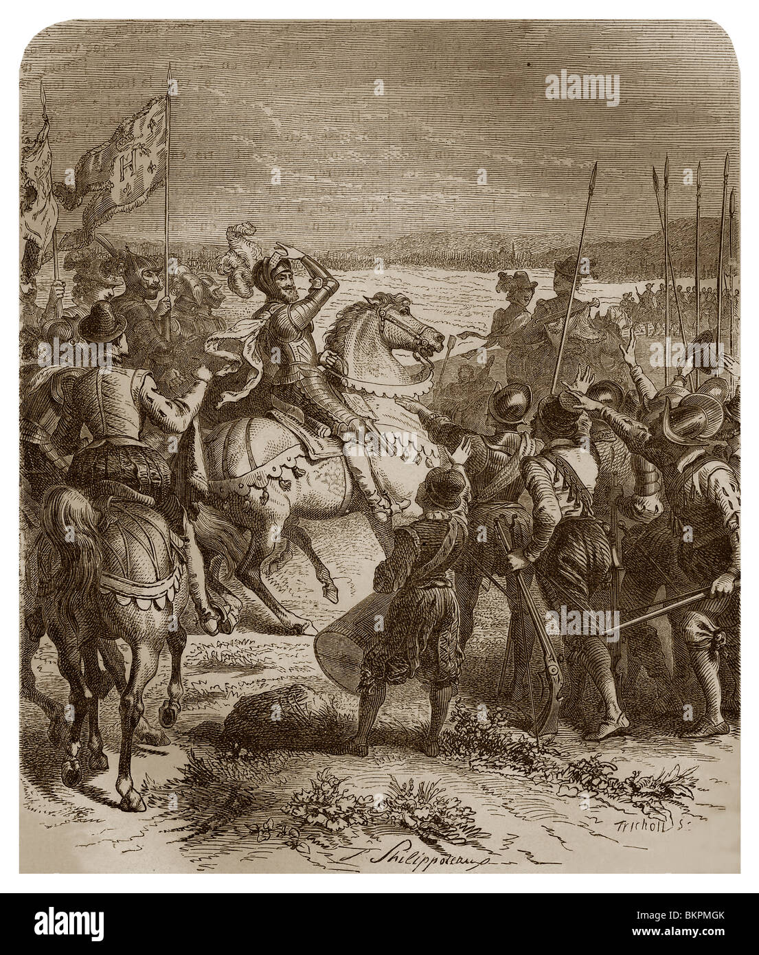 On 14th March 1590, Battle of Yvry. Stock Photo
