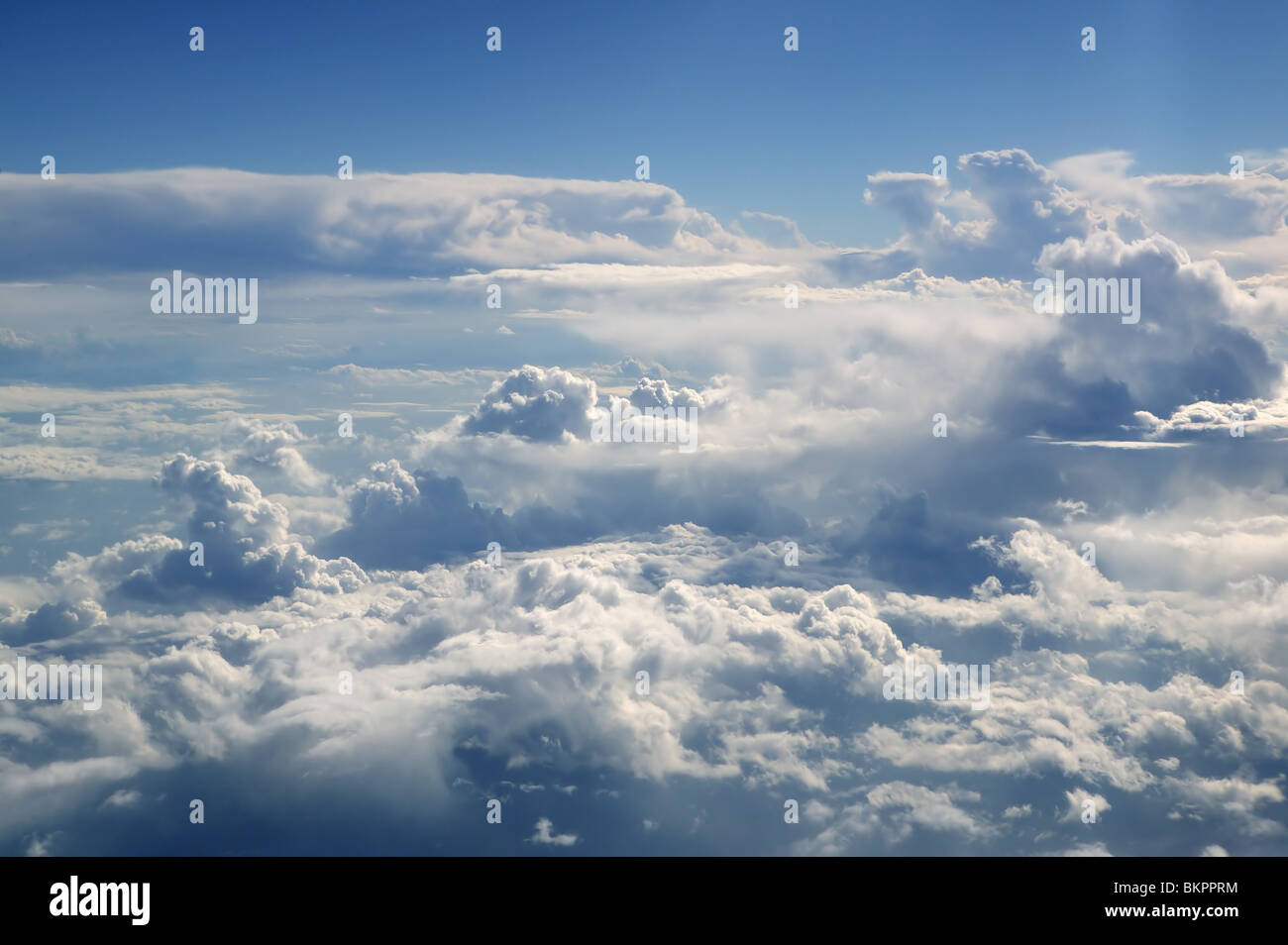Aerial view of white clouds in blue sky hi-res stock photography and ...