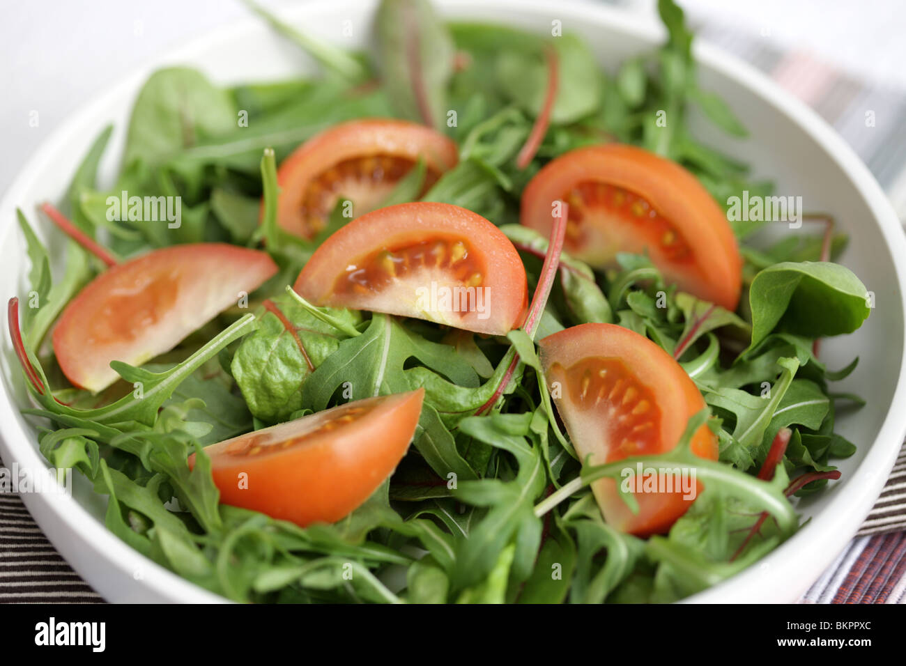 Tomato and Rocket Salad Stock Photo Alamy