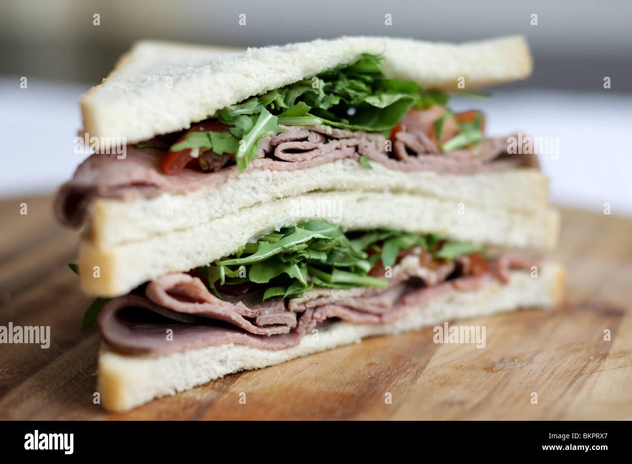 Roast Beef Sandwich Stock Photo Alamy