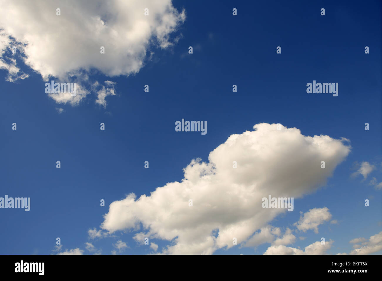 Blue beautiful sky with white clouds view in sunny day Stock Photo - Alamy