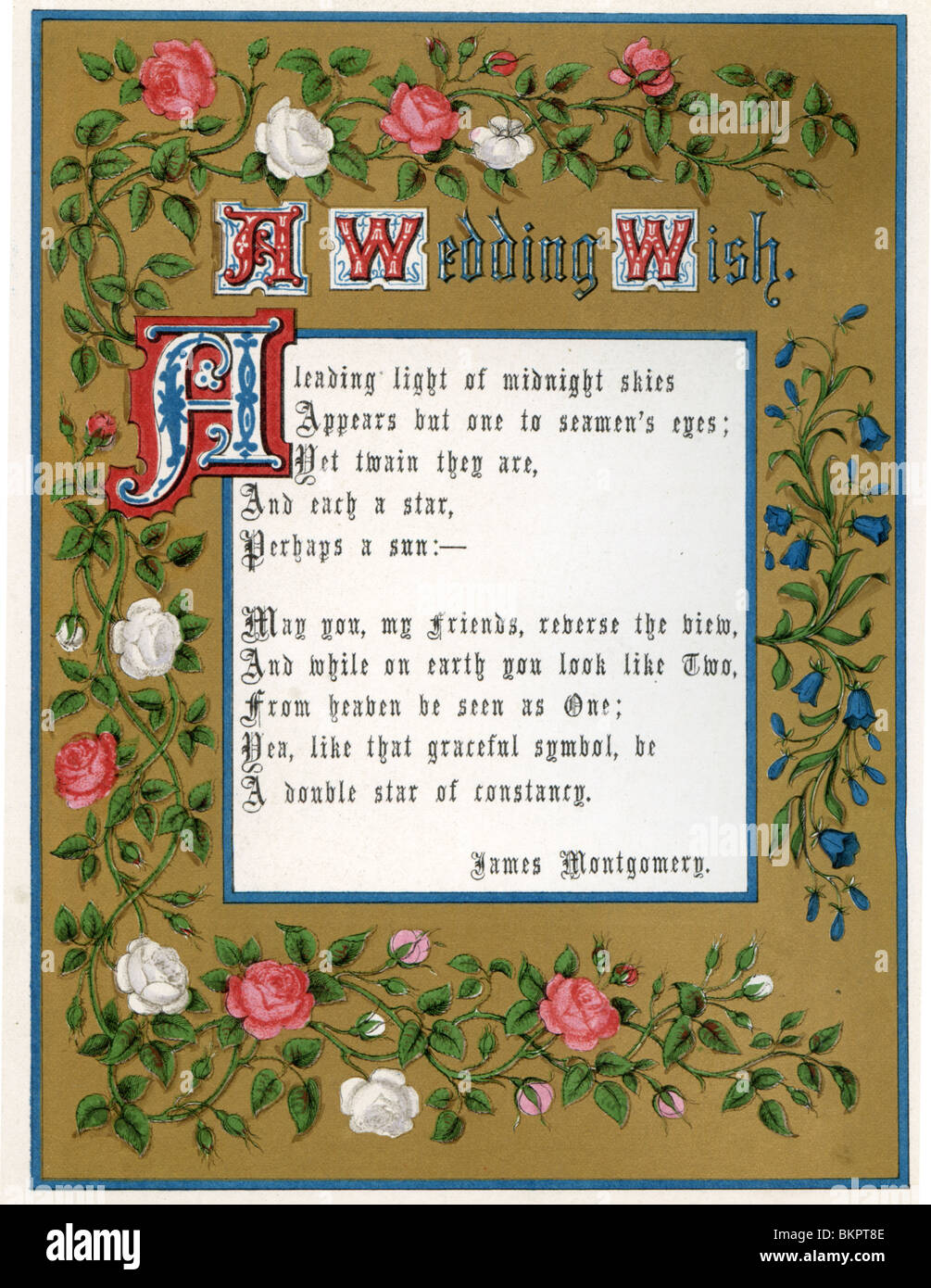The Bridal Souvenir A Wedding Wish Poem Stock Photo 29390830