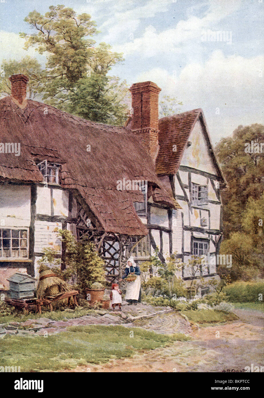 Cottage in Harvington, near Evesham, Worcester Stock Photo Alamy