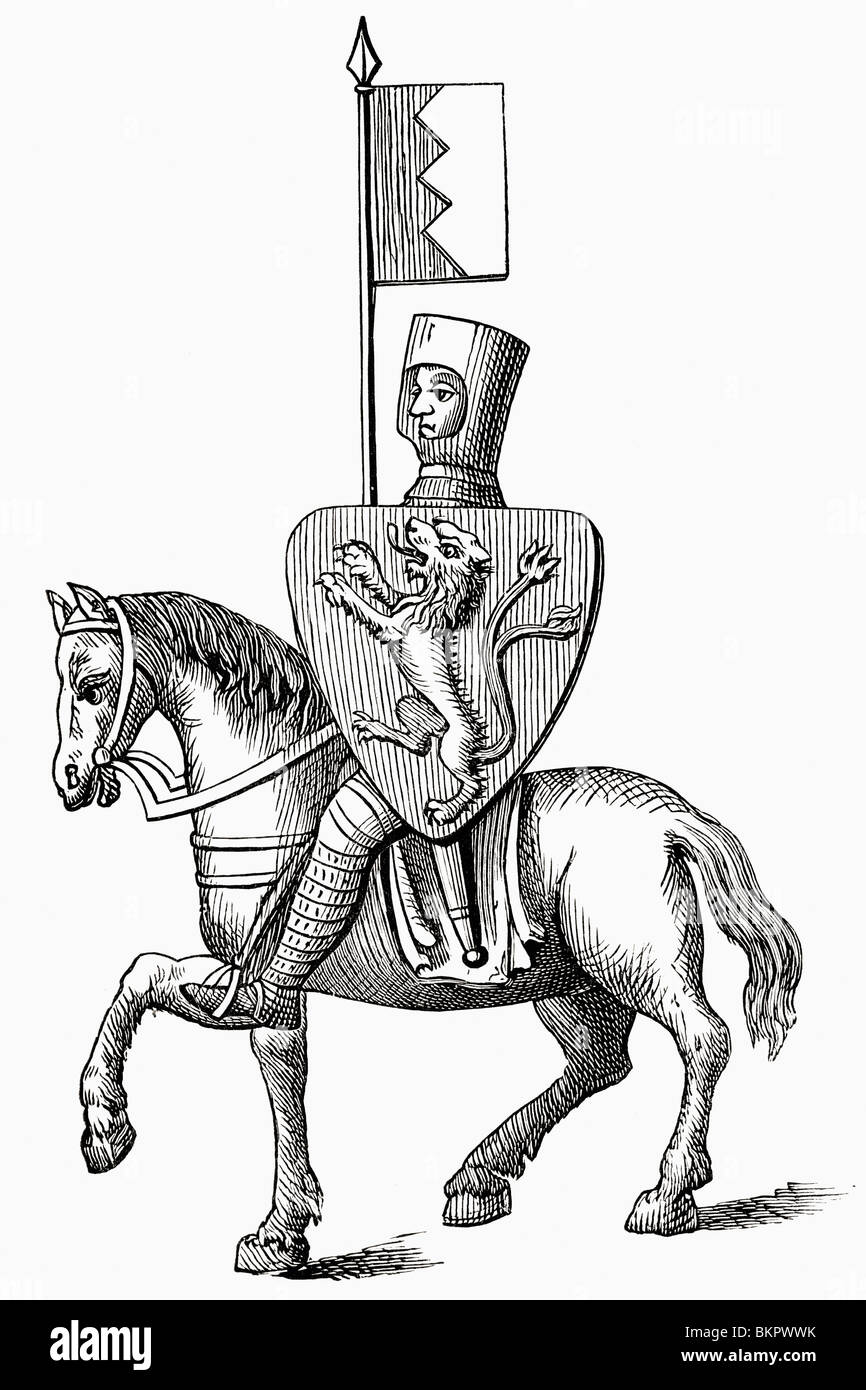 Simon de Montfort, 6th Earl of Leicester, 1208 to 1265. French-English nobleman. Stock Photo