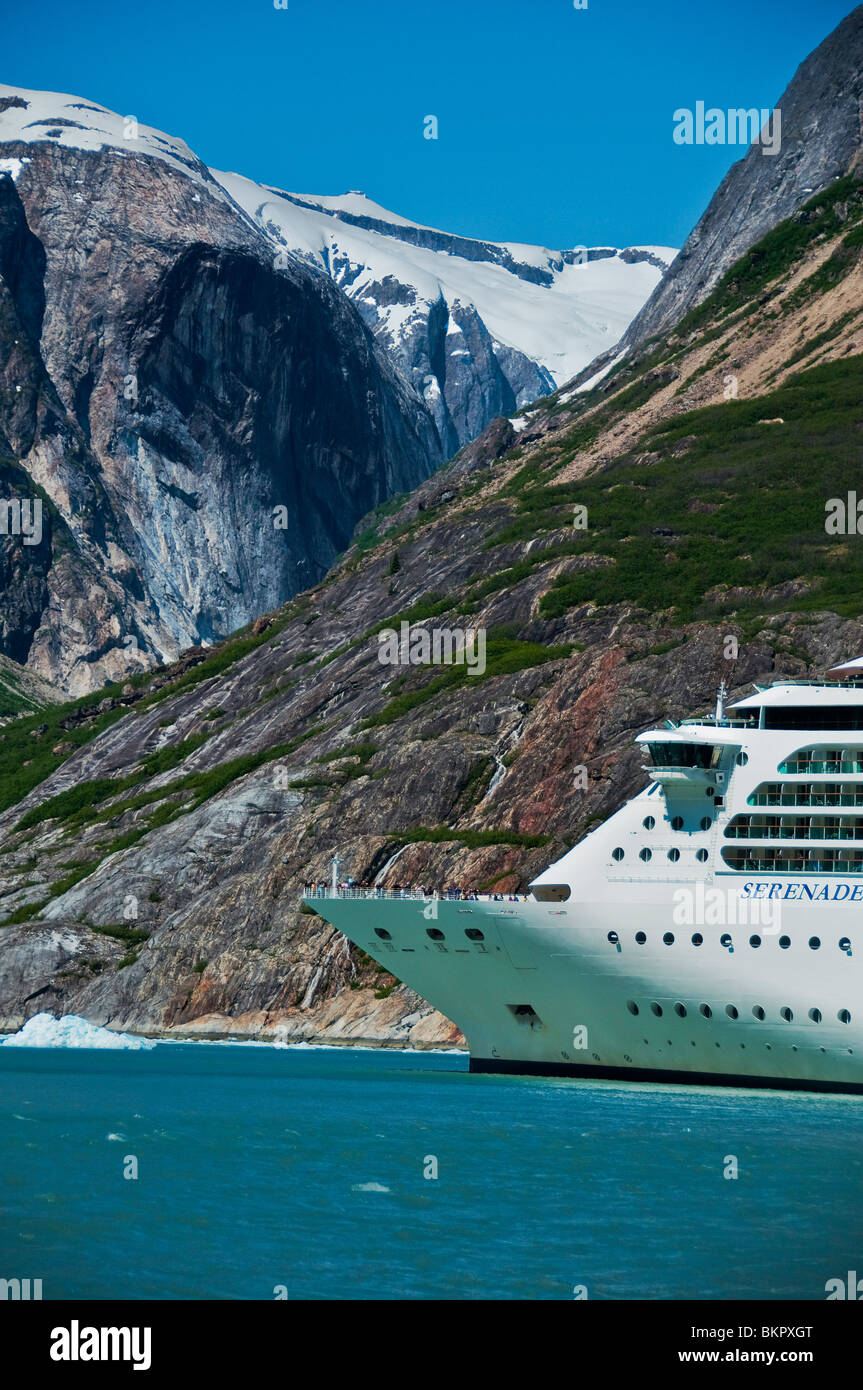 Royal Carribean cruise ship in Endicott Arm, Tracy Arm-Fords Terror National Wilderness, Southeast Alaska Stock Photo