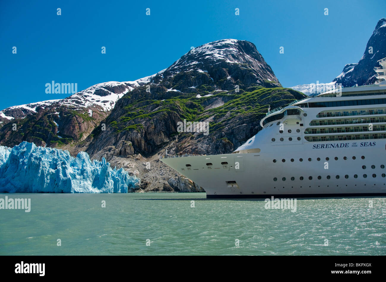 Royal Carribean cruise ship in Endicott Arm, Tracy Arm-Fords Terror National Wilderness, Southeast Alaska Stock Photo