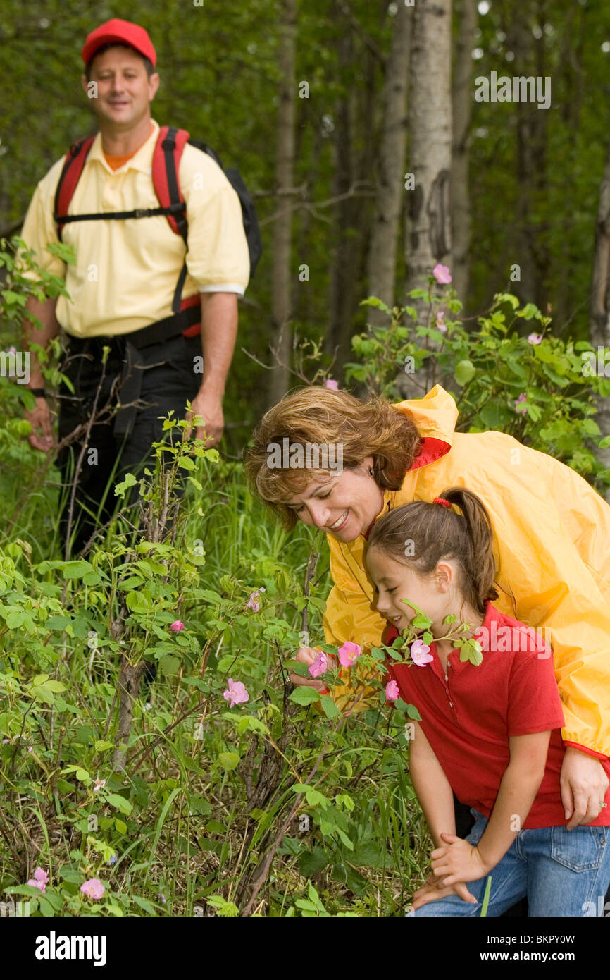 Mother Daughter Enjoy Flowers Botanical Garden Ak Anchorage
