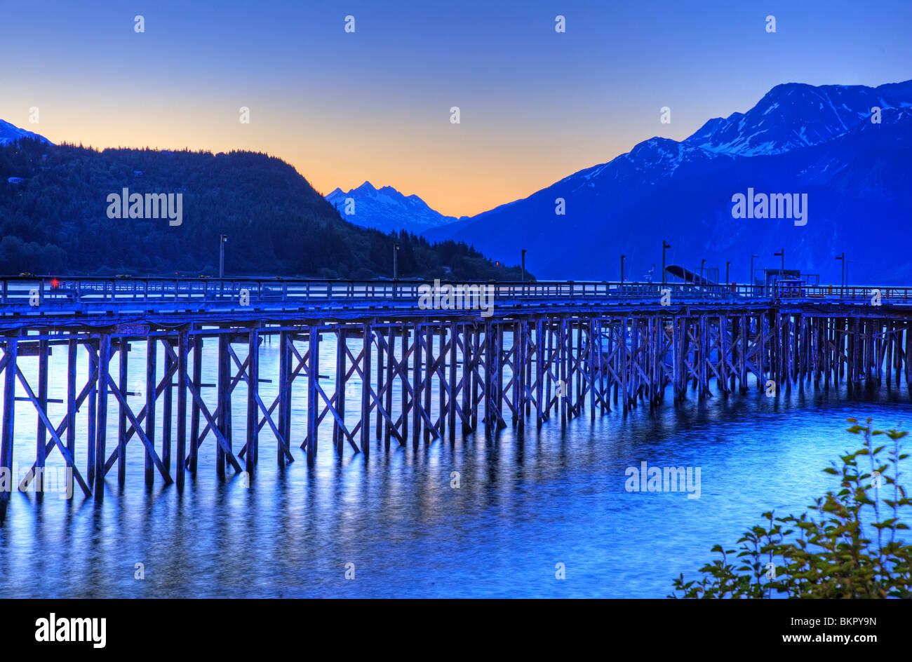 Haines, Alaska dock Stock Photo Alamy