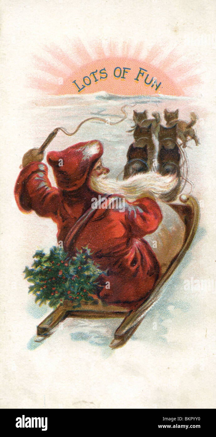 Father Christmas on his Sleigh Stock Photo