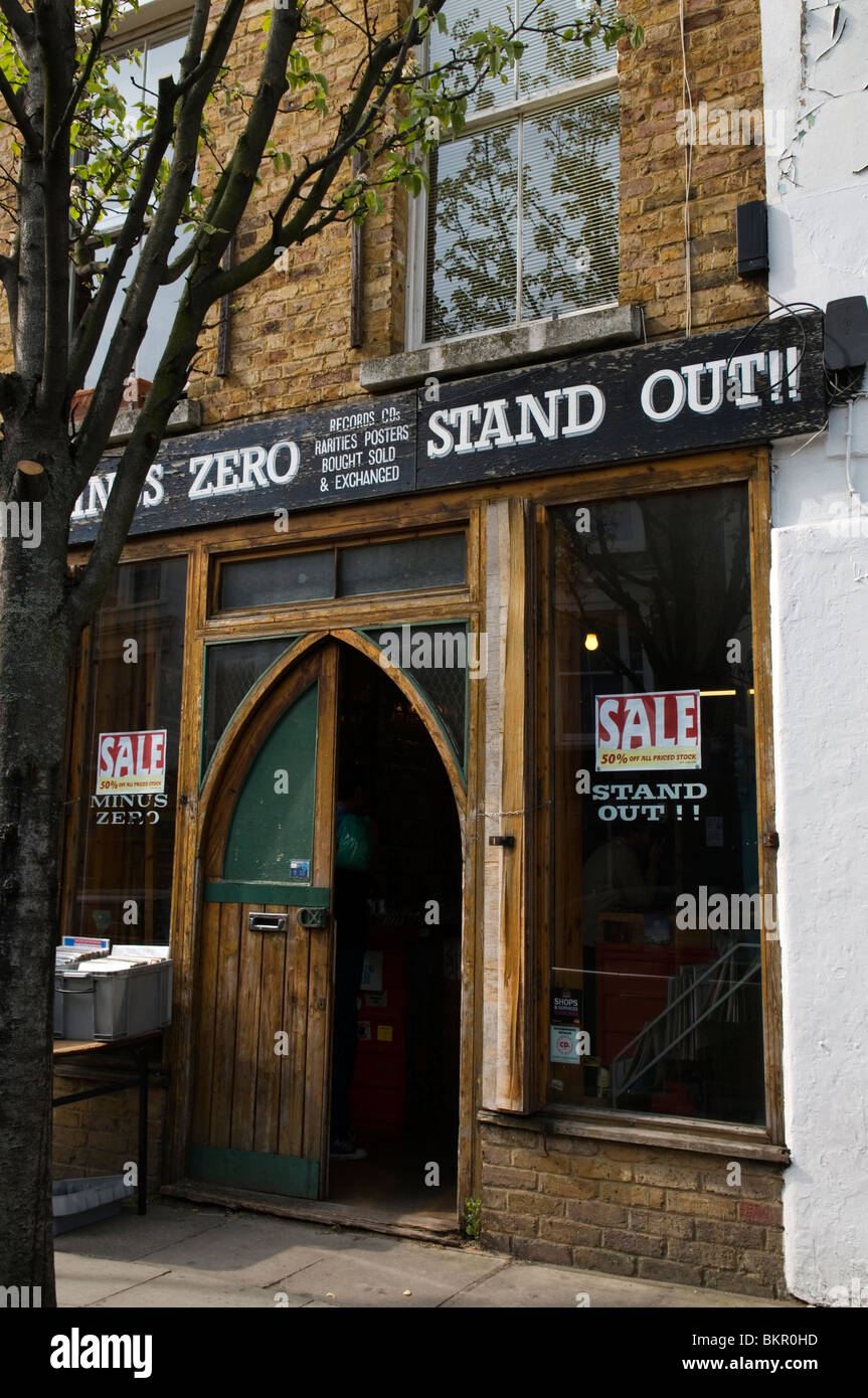 Record shop Minus Zero, Portobello Road Market Notting Hill West London