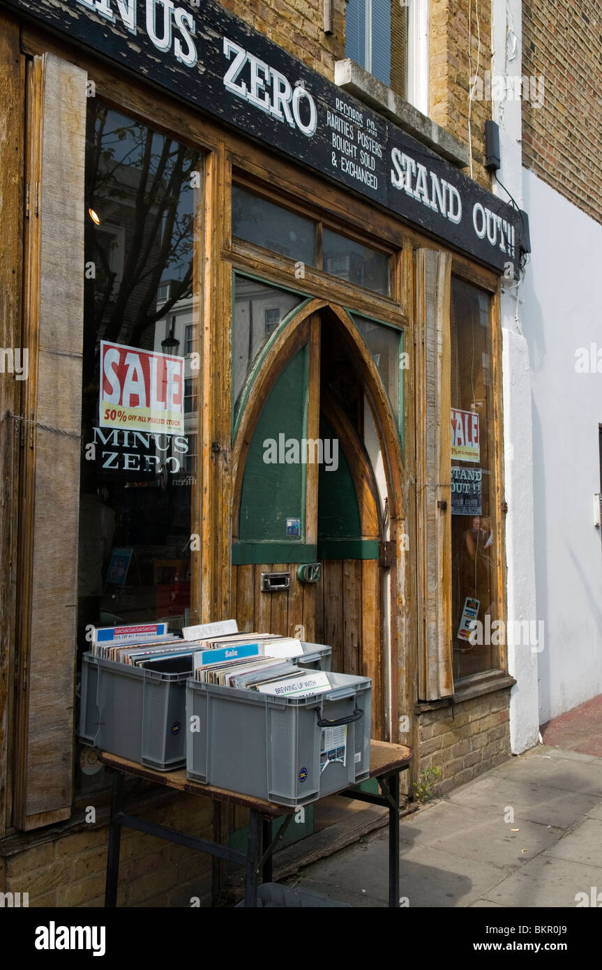Record shop Minus Zero, Portobello Road Market Notting Hill West London
