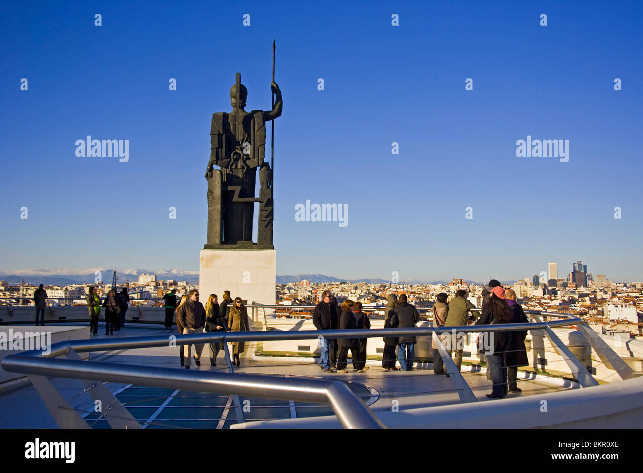 View of Madrid from the roof of Circulo de Bellas Artes building, Madrid, Spain, Europe Stock Photo