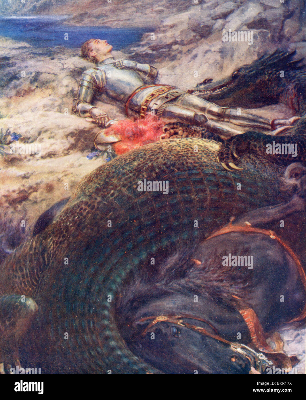 St and the Dragon Stock Photo Alamy