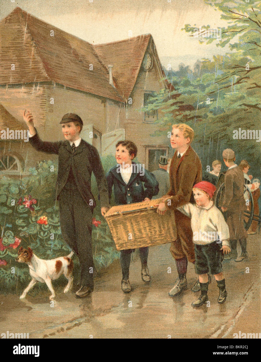 Moving Furniture in the Rain Stock Photo Alamy