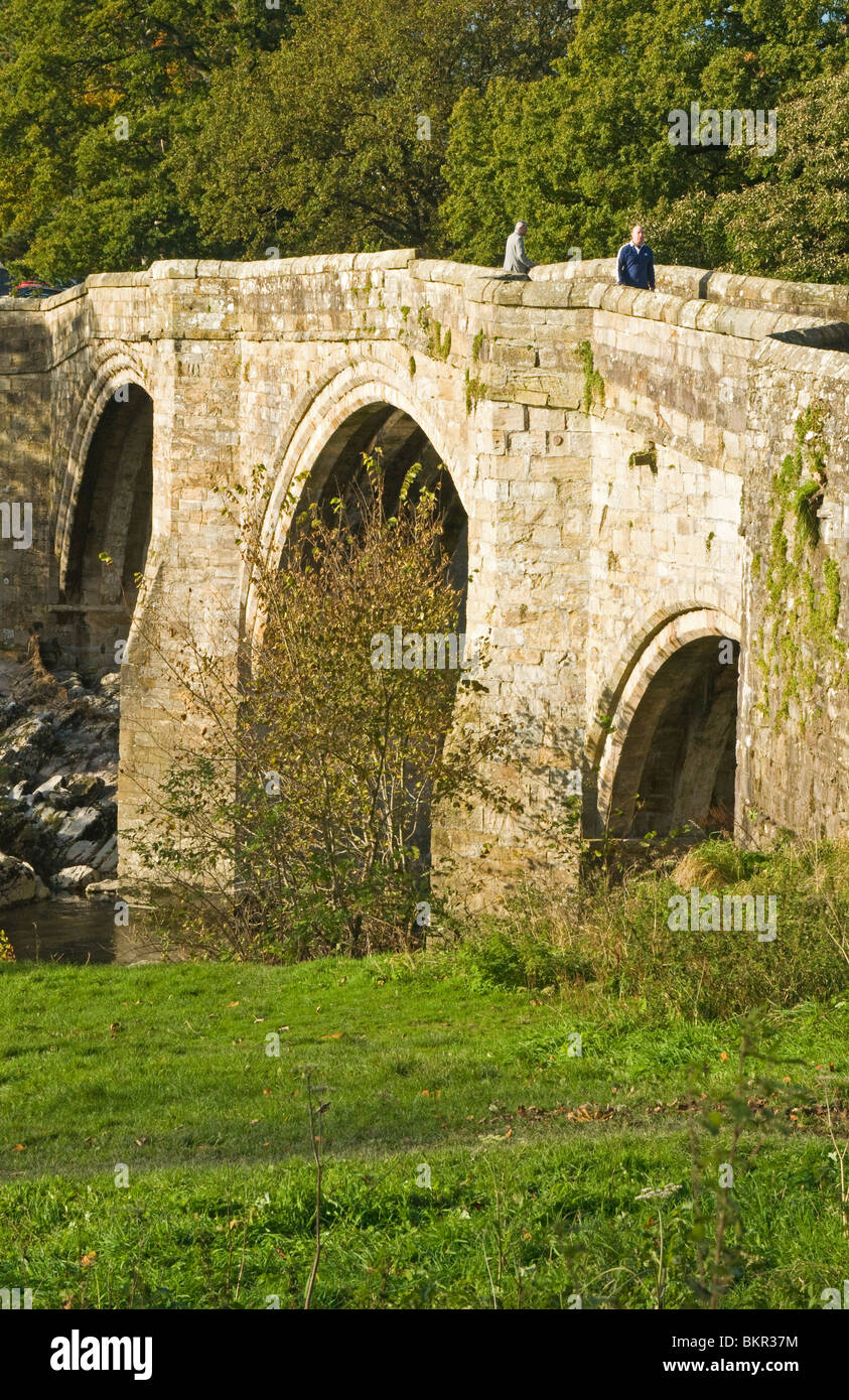 Kirkby Stephen Stone Arched Bridge in Cumbria Stock Photo