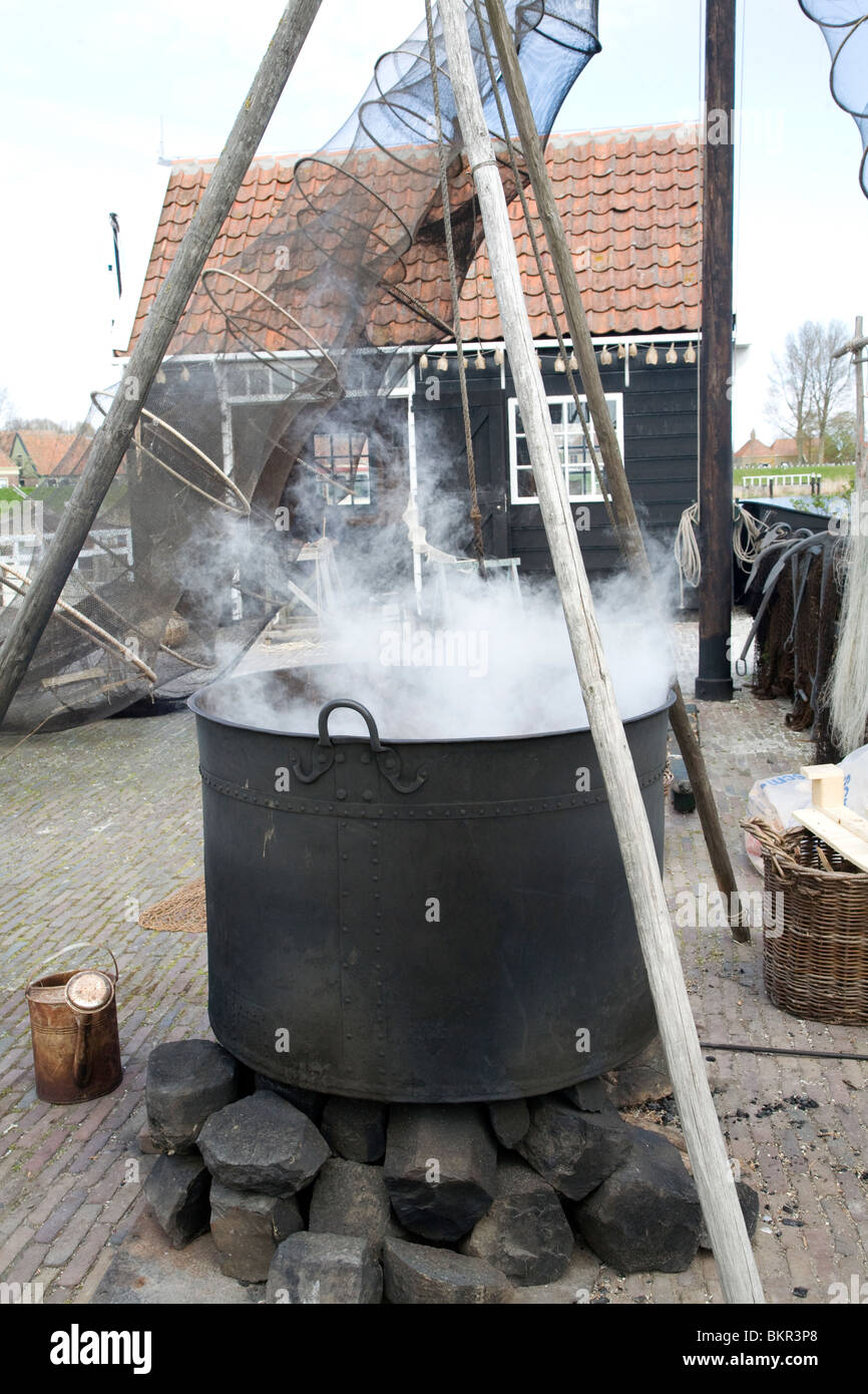 Tanning demonstration, Zuiderzee museum, Enkhuizen, Netherlands Stock