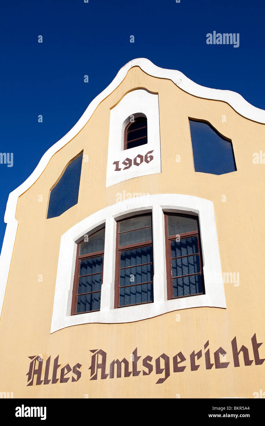 Africa, Namibia, Swakopmund. The Germanic heritage of this town is reflected strongly in its architecture. Stock Photo