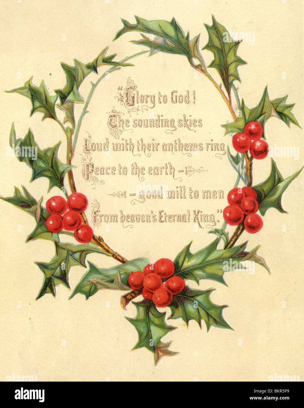 Holly christmas card victorian hi-res stock photography and images - Alamy