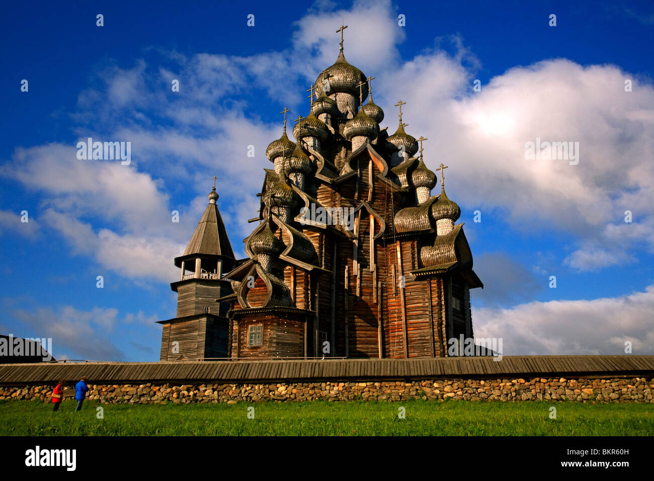 Russia; Karelia; Kizhi Island; The twenty-two domed Cathedral of the Transfiguration Stock Photo
