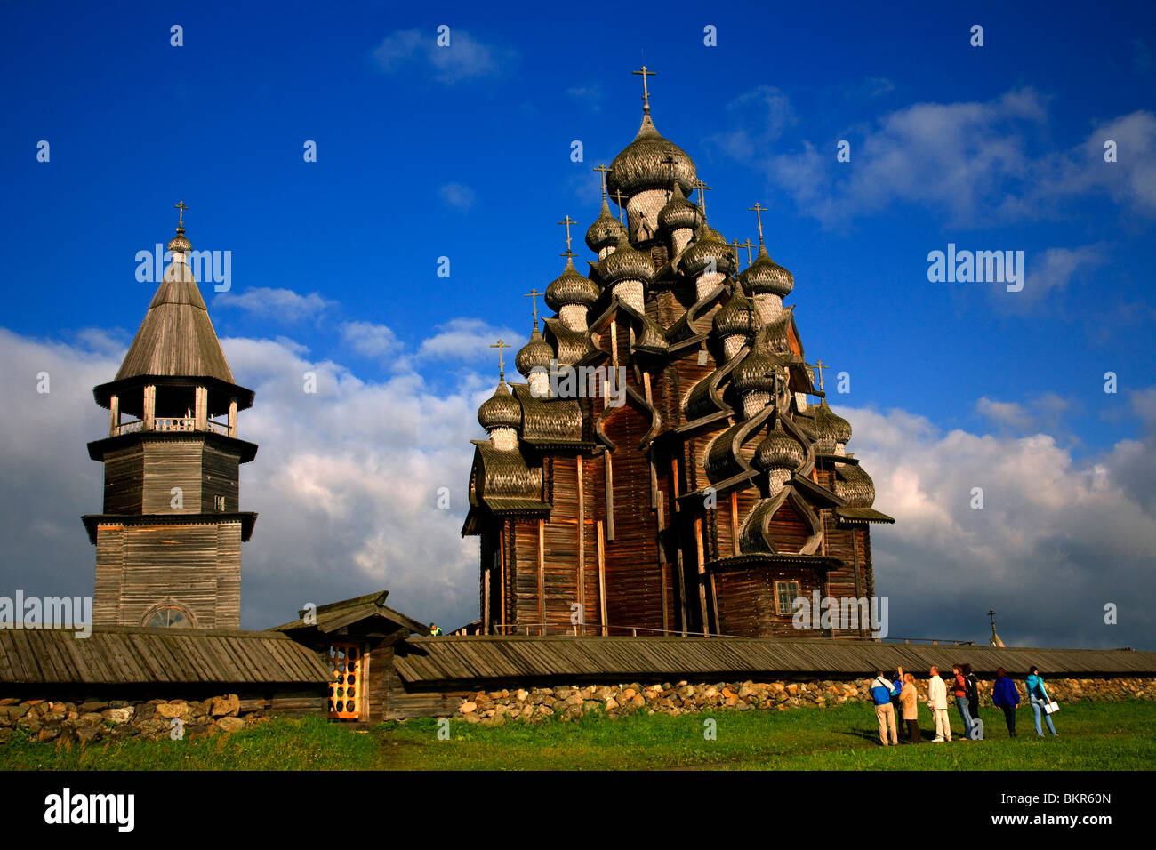 Russia; Karelia; Kizhi Island; The twenty-two domed Cathedral of the Transfiguration Stock Photo