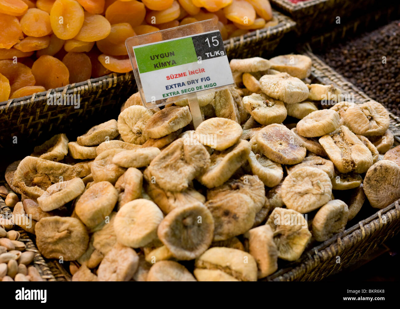 Dried figs on sale at the Egyptian Bazaar in Istanbul Stock Photo Alamy