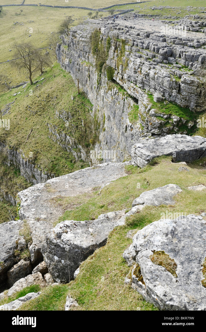 Malham Cove near Malham village North Yorkshire National Park England ...