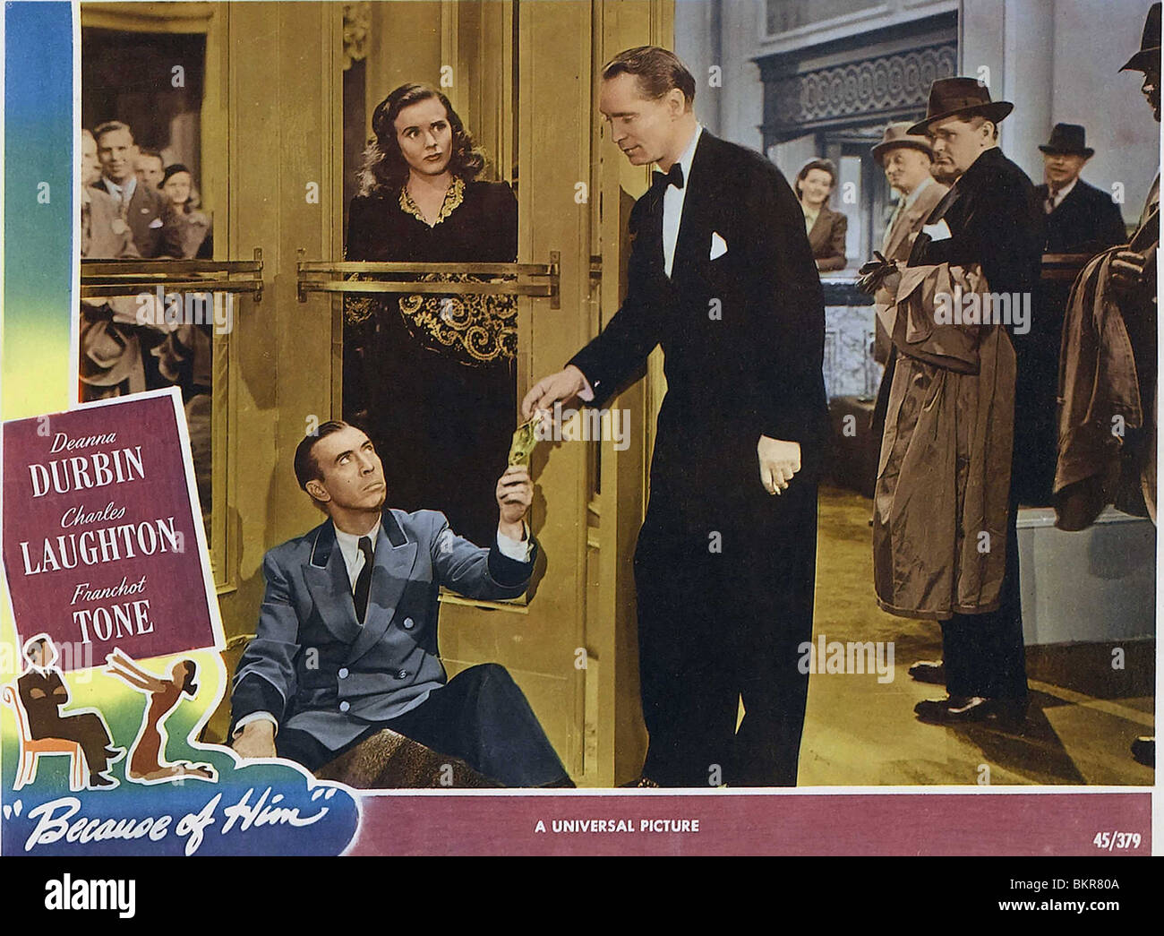 BECAUSE OF HIM (1945) DEANA DURBIN, CHARLES LAUGHTON RICHARD WALLACE (DIR) BCOH 005 Stock Photo