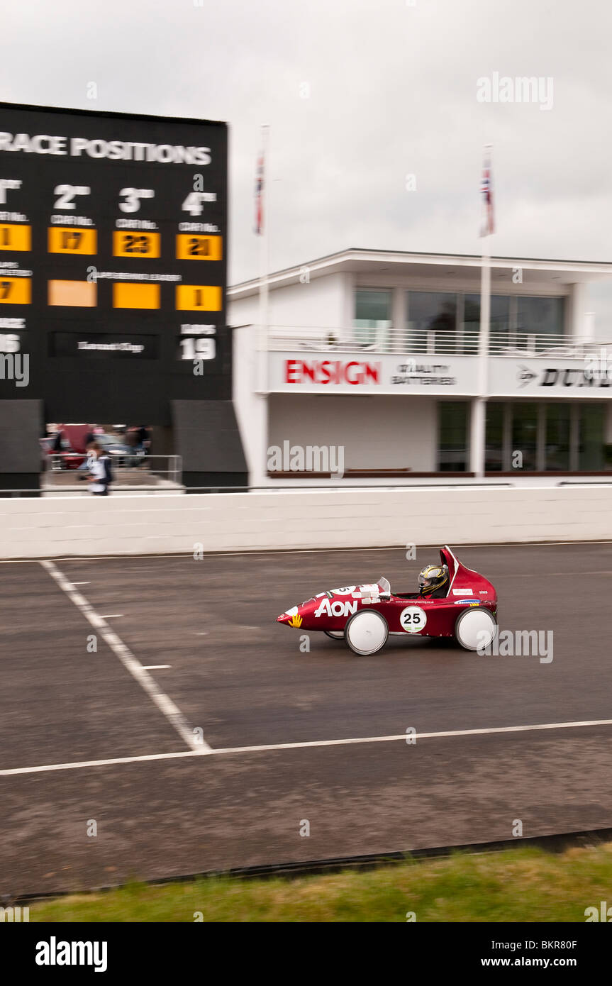 Electric Car Racing in the Greenpower Championship at Goodwood Sussex
