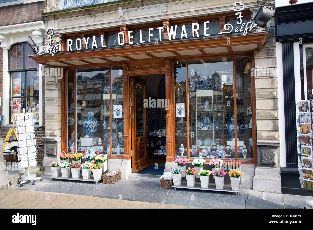 Royal Deftware china shop, Delft, Netherlands Stock Photo