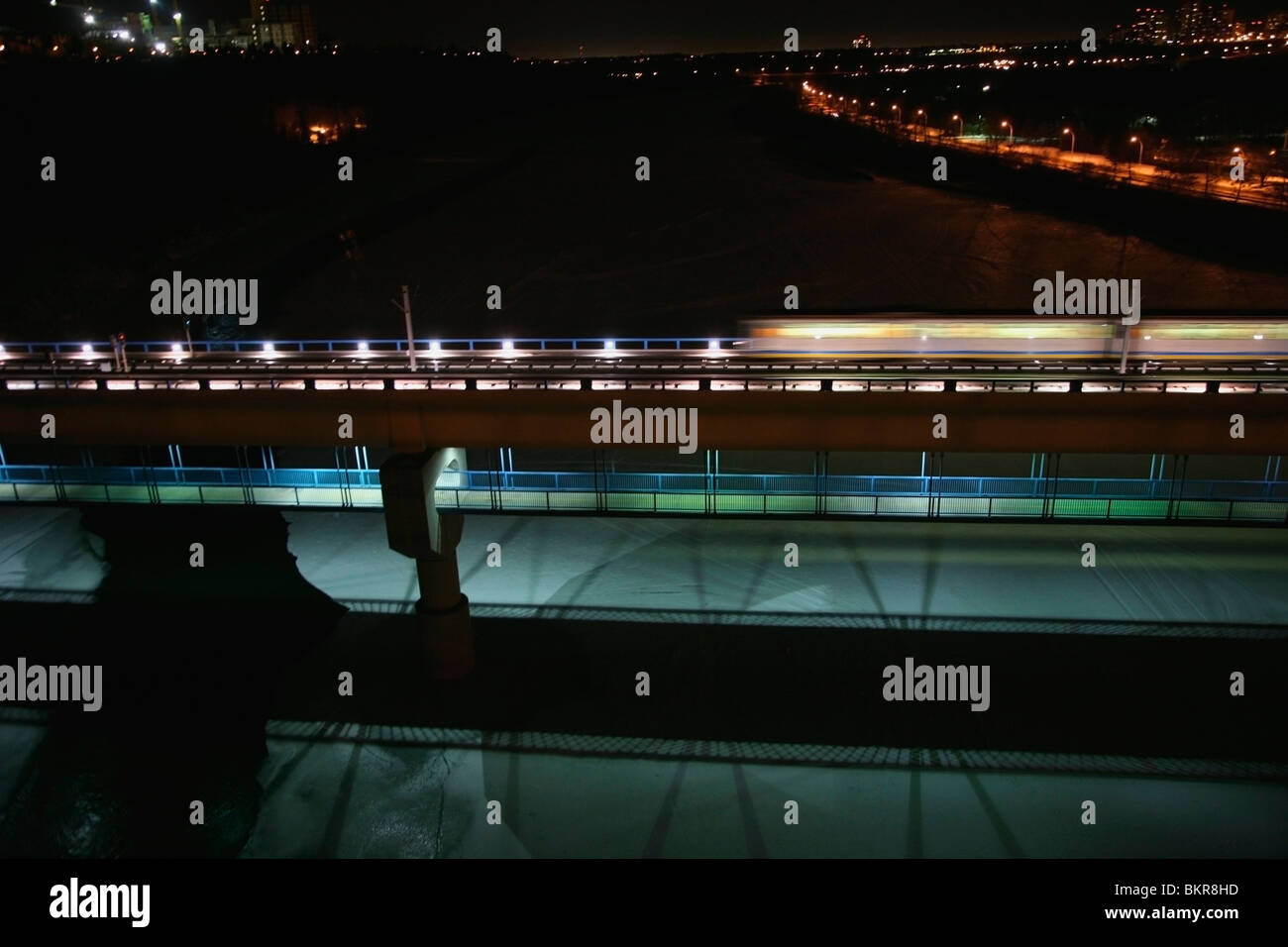 Edmonton, Alberta, Canada; The High Level Bridge And The Lrt Bridge
