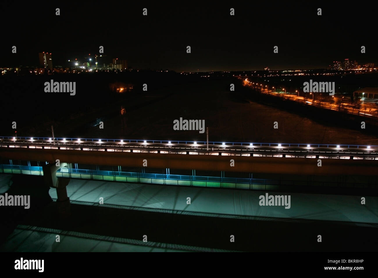 Edmonton, Alberta, Canada; The High Level Bridge And The Lrt Bridge