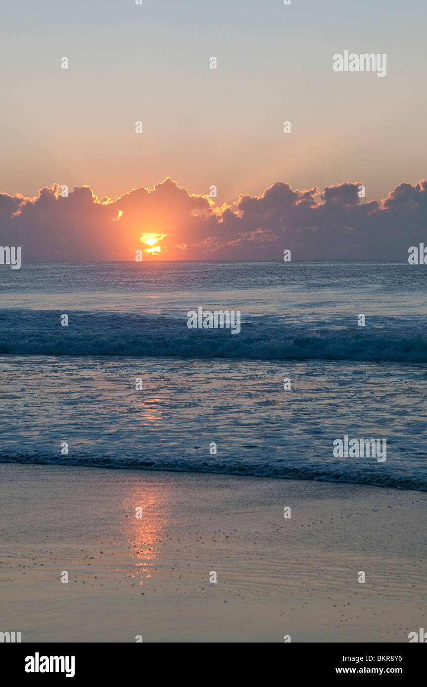 Sunrise on the beach, Hawks Nest, NSW, Australia Stock Photo Alamy