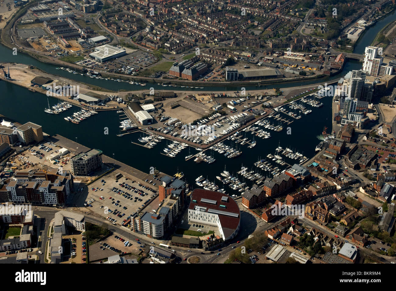 Ipswich Waterfront and Marina from the air Stock Photo Alamy