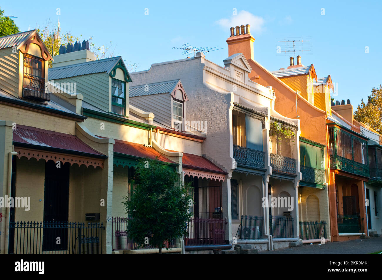 Victorian terraced houses, Public housing, Woolloomooloo, Sydney, Australia Stock Photo